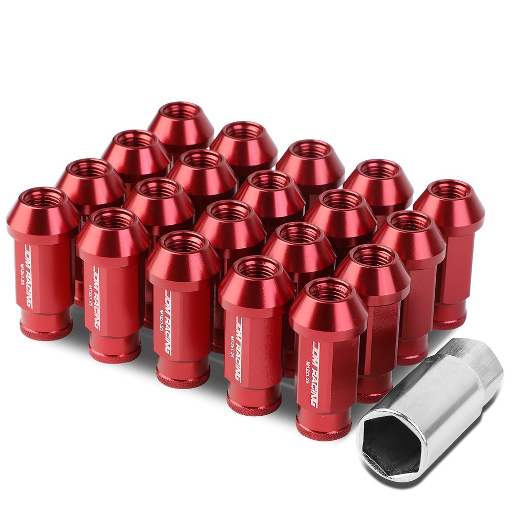 ( M12 x 1.25 ) 20Piece Aluminum AlloyWheel Lug Nuts + Deep Drive