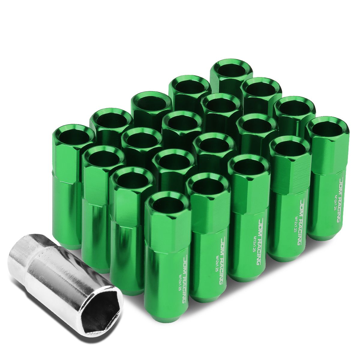 M12 x 1.25 Open End 20Piece Anodized Aluminum Alloy Wheel Lug Nuts