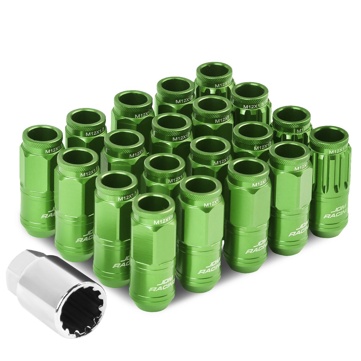 M12 x 1.5 Open End Design 16Piece Aluminum Alloy Wheel Lug Nuts + 4 x