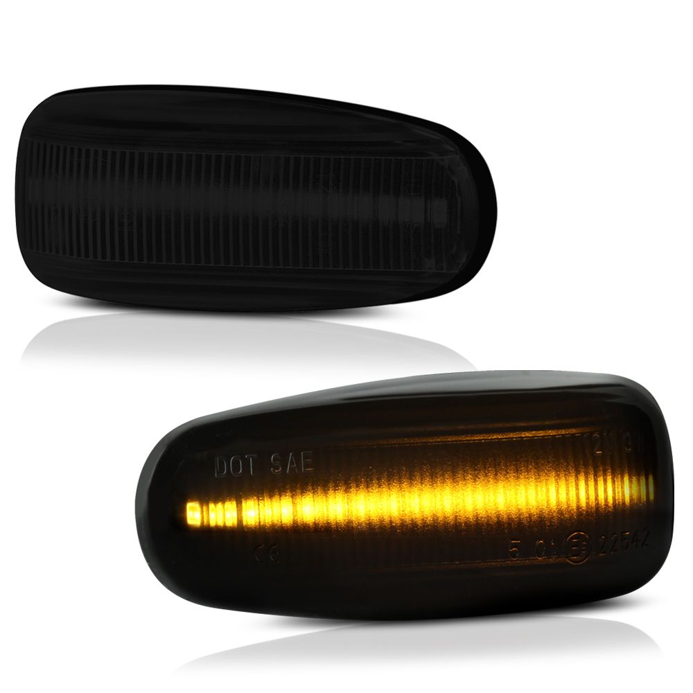 Mbenz CLK/SLK Sequential Signal Amber LED Side Marker Lights Smoked LACSMLMBSLK98V2LED