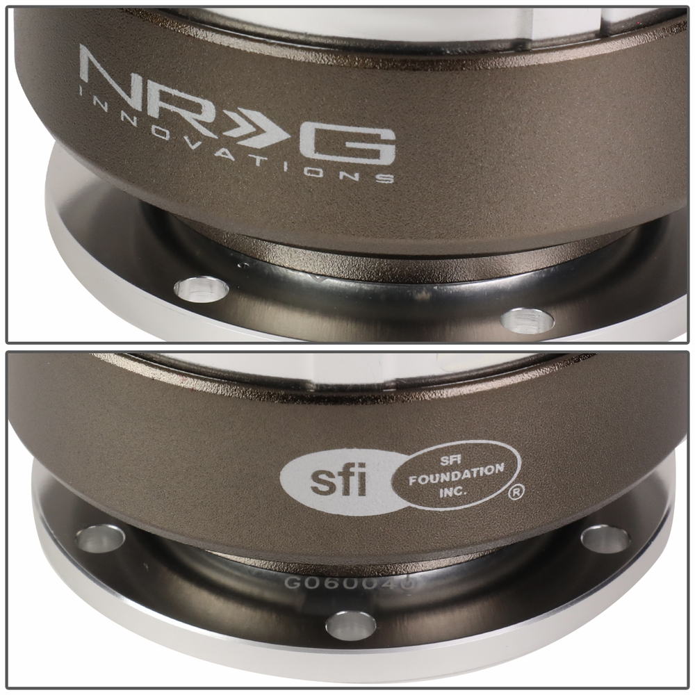 NRG Sfi Aluminum Steering Wheel Quick Release Adapter 2.0 Silver