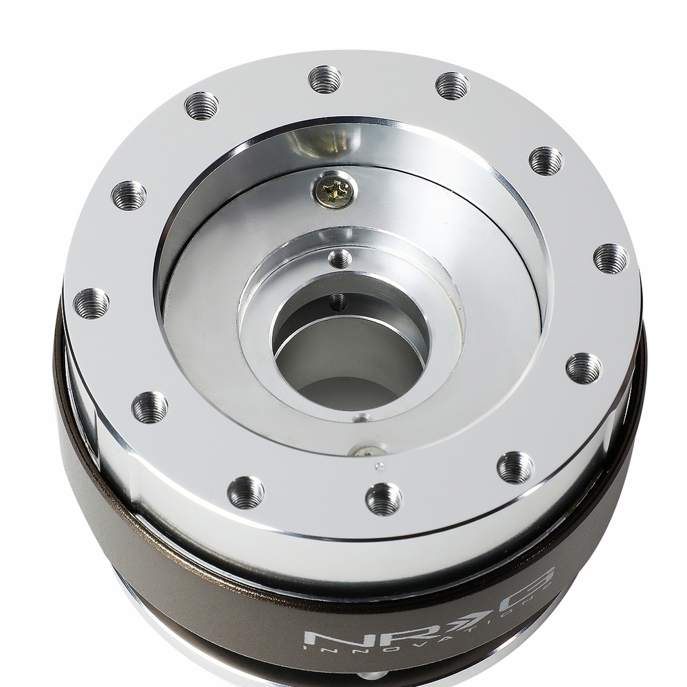 NRG Sfi Aluminum Steering Wheel Quick Release Adapter 2.0 Silver