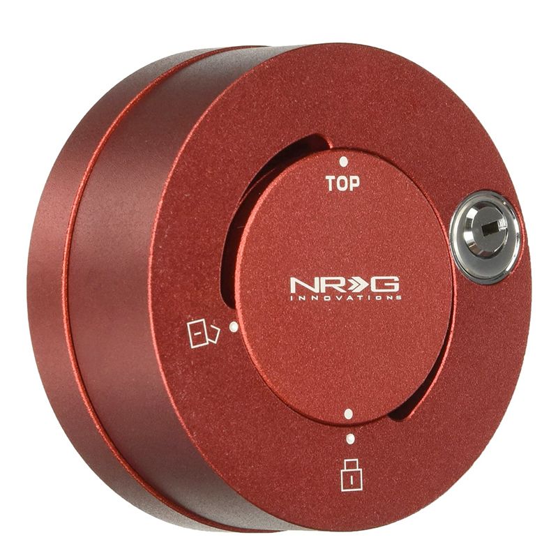 NRG Steering Wheel Quick Release Adapter Gen 2.0/2.5 Red 3.5" Lock Hub
