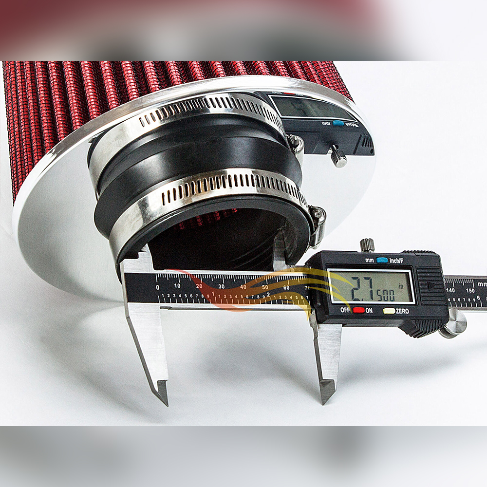 Red 2.75" 70 Mm Inlet Cold Air Intake Cone Replacement Performance