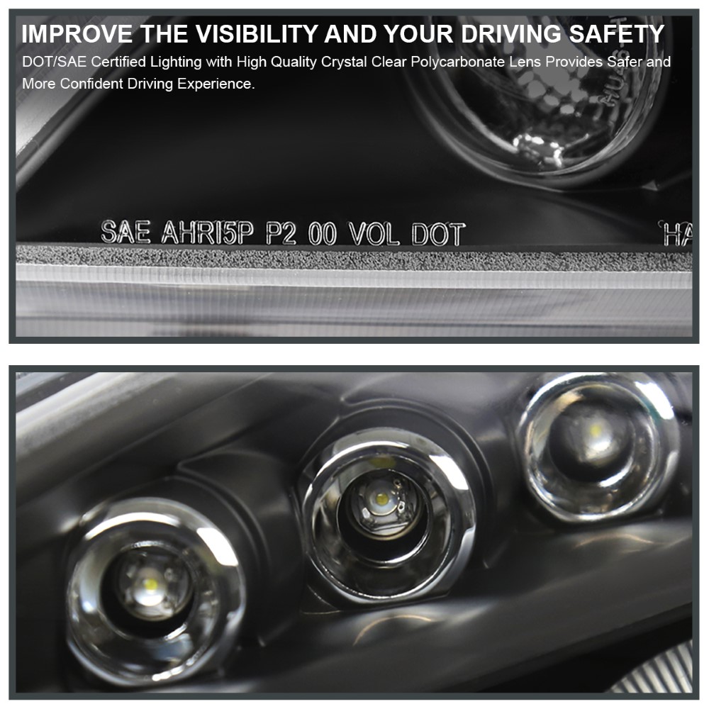 SpecD 0307 Honda Accord Angel Eye Halo & LED Strip Projector