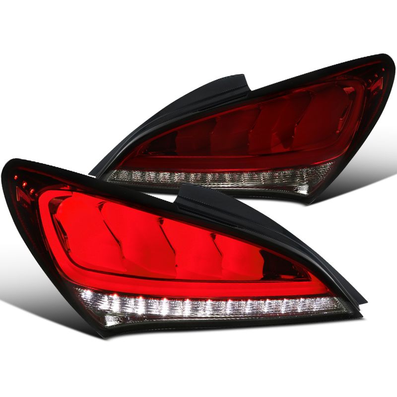 SpecD 20102016 Hyundai Genesis Coupe Sequential LED 3D Tail Lights Smoked LTGENS210RGLEDTM