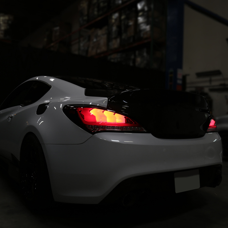 SpecD 20102016 Hyundai Genesis Coupe Sequential LED 3D Tail Lights Smoked LTGENS210RGLEDTM