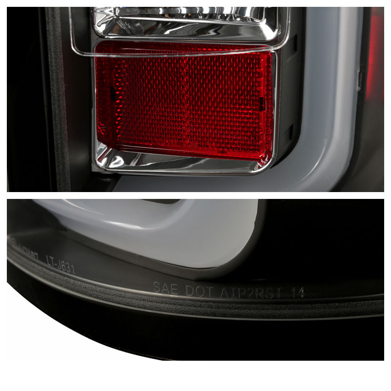 SpecD 1418 GMC Sierra 1500 2500HD 3500HD LED Tail Lights Black