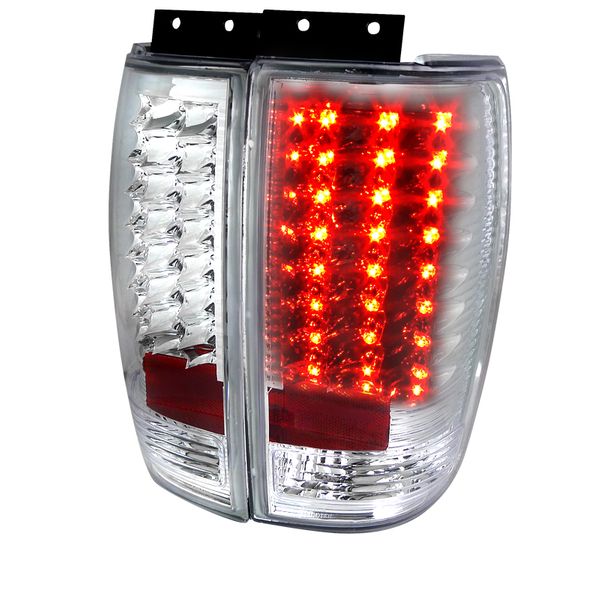 SpecD 19972002 Ford Expedition LED Tail Lights Chrome