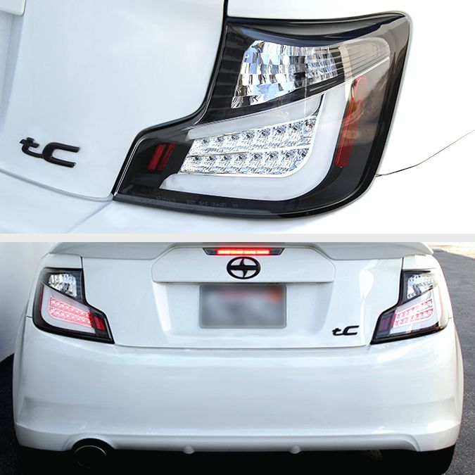 20112013 Scion tC Euro Style LED Tail Lights Chrome LTTC10CLEDTM