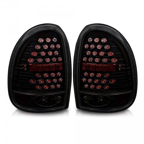 Winjet 19982003 Dodge Durango LED Tail Lights Black Smoked