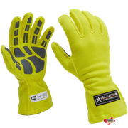 ALLSTAR Performance Driving Gloves Outseam Double Layer Nomex Yellow <br>SFI 3.3/5