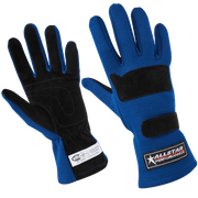 ALLSTAR Performance Driving Gloves SFI Double Layer Nomex Blue <br>SFI 3.3/5