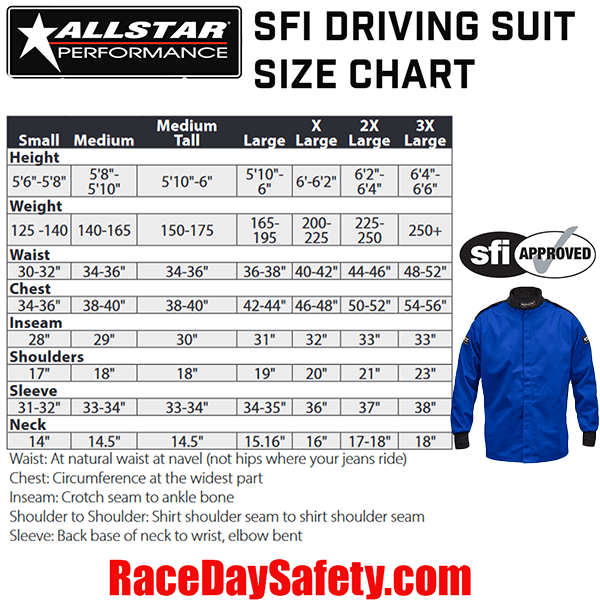 ALLSTAR Performance Driving Jacket Blue <br>SFI 3.2A/1