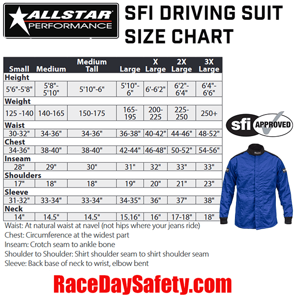 ALLSTAR Performance Driving Jacket Blue <br>SFI 3.2A/5