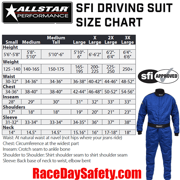 ALLSTAR Performance Driving Suit Blue <br>SFI 3.2A/5