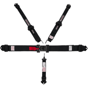 ALLSTAR Performance L&L 5-Point Pull-Down Harness HANS Black <br>SFI 16.1