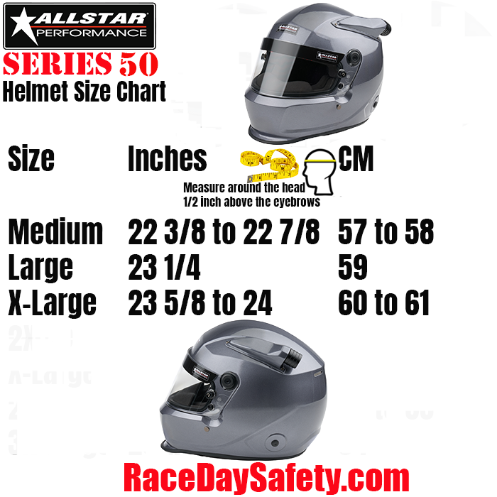 ALLSTAR Performance Series 50 Mid-Air Racing Helmet Gloss Gray <br>Snell SA2025