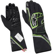 Alpinestars Tempest V3 Waterproof FIA Kart Race Gloves Black/Fluo Green