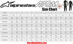 Alpinestars Atom Race Suit Black/Silver Size Chart