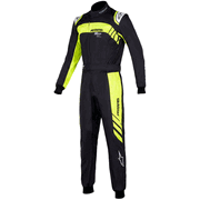 Alpinestars KMX-9 V2 Graphic 3 Kart Race Suit Black/Yellow Fluo Euro 52