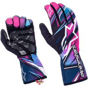 Alpinestars Tech-1 K RACE V2 "COMPETITION" Kart Racing Gloves Fuchsia/Cyan/White