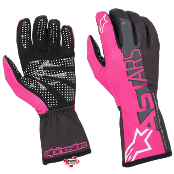 Alpinestars Tech-1 K RACE V2 "ADVANCE" Kart Racing Gloves Pink/Black