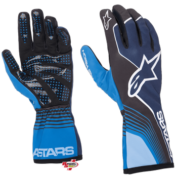 Alpinestars Tech-1 K RACE V2 "FUTURE" Kart Racing Gloves Navy Blue/Crest