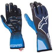 Alpinestars Tech-1 K RACE V2 "FUTURE" Kart Racing Gloves Navy Blue/Crest
