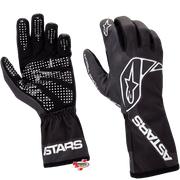 Alpinestars Tech-1 K RACE V2 "ONE VISION" Kart Racing Gloves Black/Tar Gray