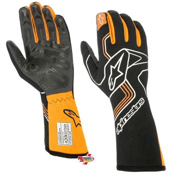 Alpinestars Tech-1 RACE V3 Gloves Black/Orange Fluo <br>FIA 8856-2018