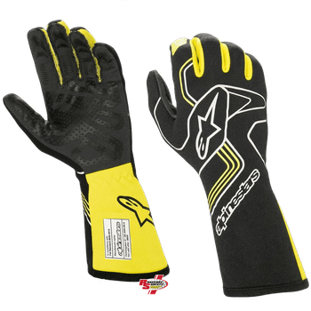 Alpinestars Tech-1 RACE V3 Gloves Black/Yellow Fluo <br>FIA 8856-2018