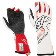 Alpinestars Tech-1 RACE V3 Gloves White/Red <br>FIA 8856-2018