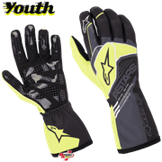 Alpinestars Youth Tech-1 K RACE S V2 "CORPORATE" Kart Racing Gloves Anthracite/Lime