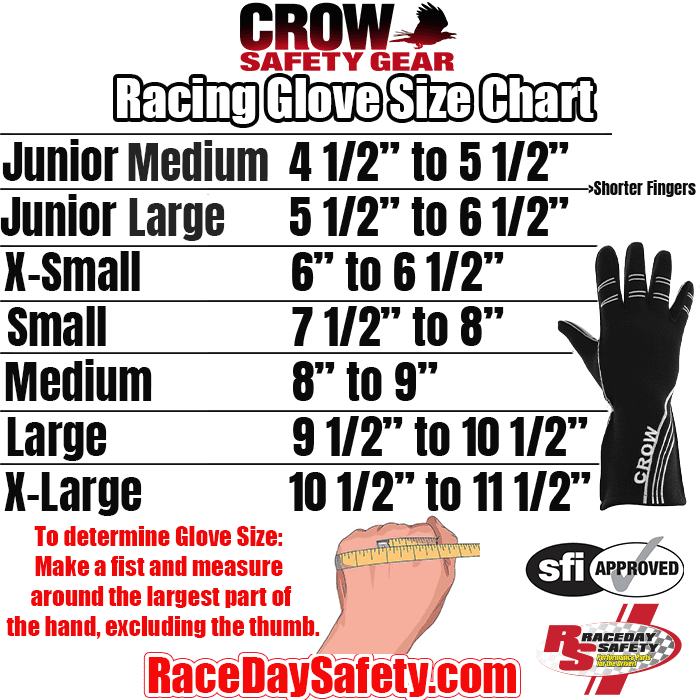 Crow All Star Nomex® Gloves Black <br>SFI 3.3/5