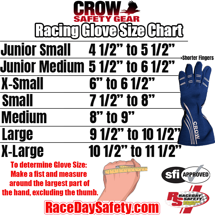 Crow All Star Nomex® Gloves Blue <br>SFI 3.3/5