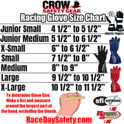 Crow Racing Glove Size Chart