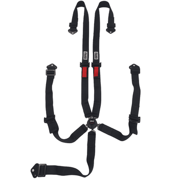 Crow Junior Camlock Racing Seat Belts Black w/Black Hardware <br>SFI 16.1