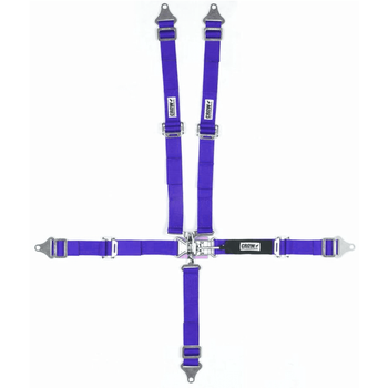 Crow Junior Dragster 5 Point Latch & Link Racing Seat Belts Blue <br>SFI 16.2