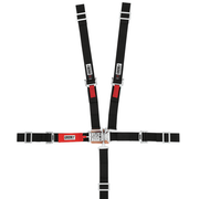 Clearance Crow Quarter Midget 5 Point Latch and Link Racing Seat Belts<br> Black SFI 16.1