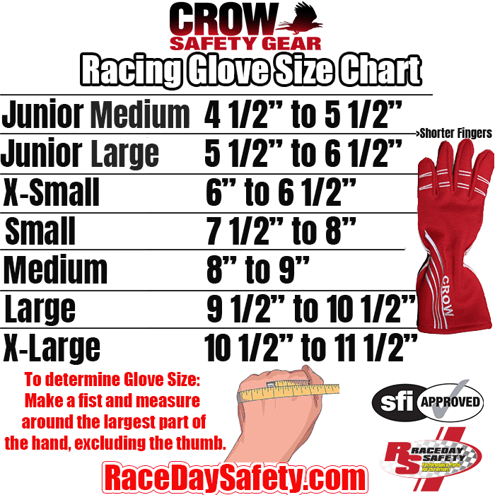 Crow All Star Nomex® Gloves Red <br>SFI 3.3/5