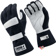 Crow Standard Double Layer Nomex® Gloves Black <br>SFI 3.3/5
