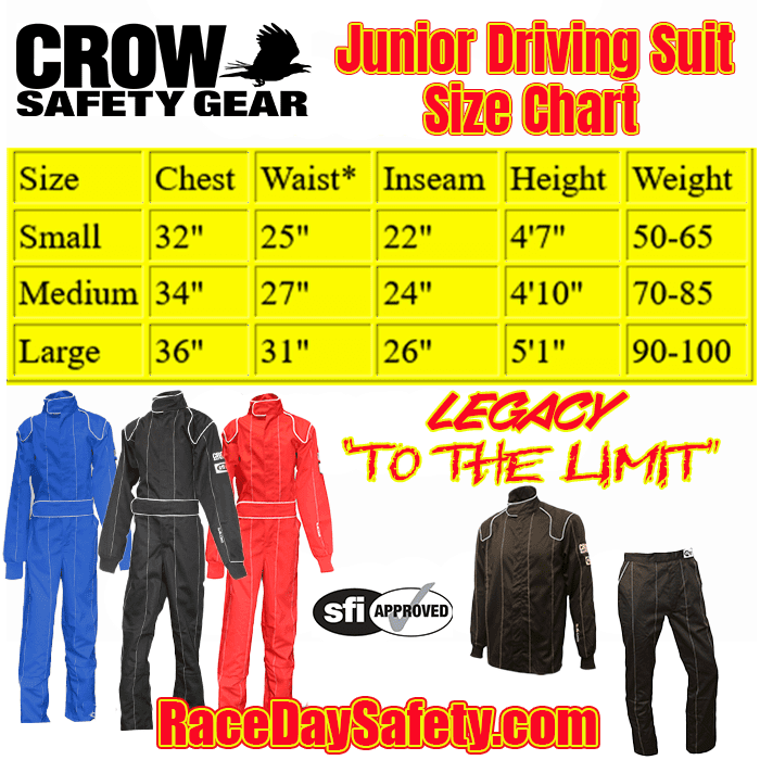 Crow "To the Limit" Junior Legacy Racing Pants <br>SFI 3.2A/1