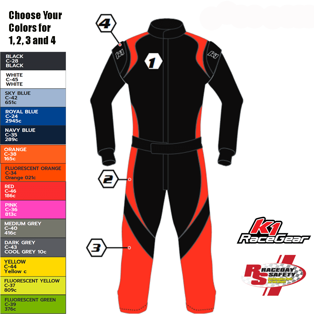 K1 RaceGear Custom Kart Race Suit Template No. 21