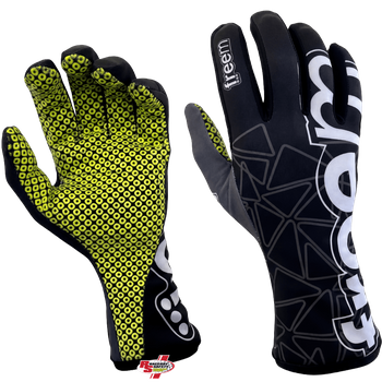 FreeM K-Slight 22 Kart Racing Gloves Black/Grey