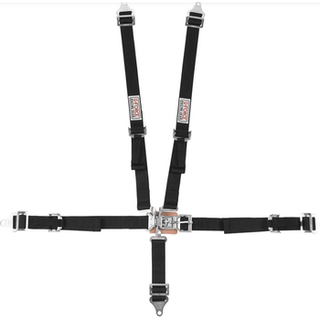 G-Force 6460 Junior Latch and Link 5 Point 2 inch Pull Up Harness Black <br>SFI 16.2 