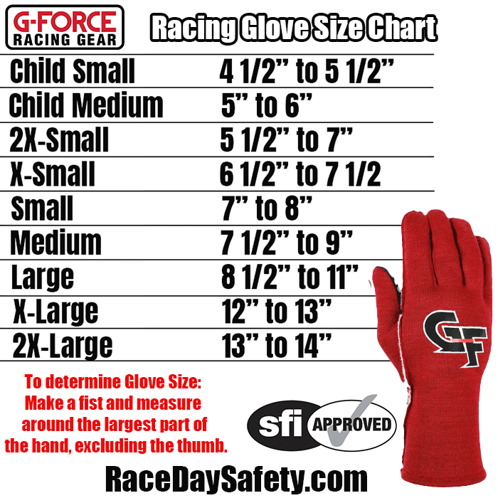 G-Force G-Limit RS Auto Race Gloves Red <br>SFI 3.3/5