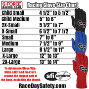 G-Force Racing Glove Size Chart