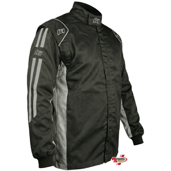 K1 RaceGear Challenger Racing Jacket Black/Gray <br>SFI 3.2A/1