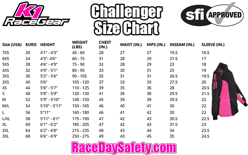 K1 RaceGear Challenger Racing Jacket Black/Pink <br>SFI 3.2A/1